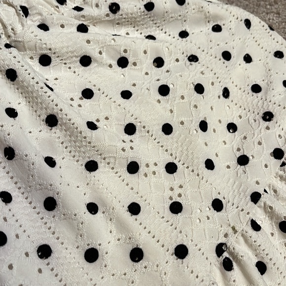 Maxi skirt or dress white with black polka dots. - Picture 7 of 7